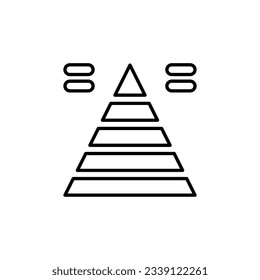Pyramid Chart line icon. illustration graphic of Pyramid Chart line