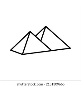 Icono de línea de gráfico pirámide. Ilustración vectorial aislada en un fondo blanco.