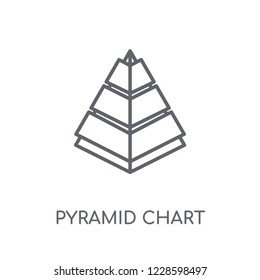 Pyramid chart linear icon. Modern outline Pyramid chart logo concept on white background from Startup Strategy and Success collection. Suitable for use on web apps, mobile apps and print media.