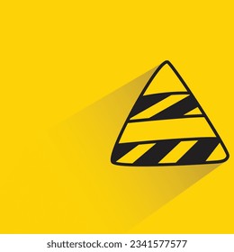 pyramid chart with shadow on yellow background