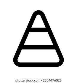 pyramid, pyramid chart, chart, statistics, analytics line icon