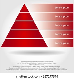 Pyramid chart. Vector.