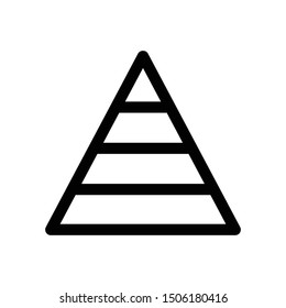 Pyramid chart vector graphics outline icon