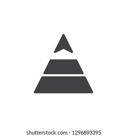 Pyramid chart vector icon. filled flat sign for mobile concept and web design. Finance pyramid simple solid icon. Business development symbol, logo illustration. Pixel perfect vector graphics