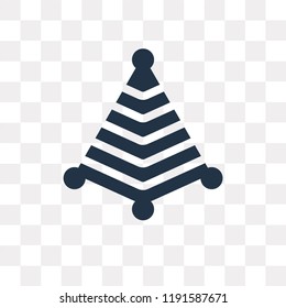 Pyramid chart vector icon isolated on transparent background, Pyramid chart transparency concept can be used web and mobile