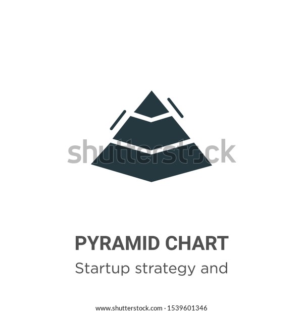 Pyramid chart vector icon on white background.\
Flat vector pyramid chart icon symbol sign from modern startup\
strategy and success collection for mobile concept and web apps\
design.