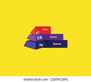 Pyramid Chart Vector Infographic Illustration