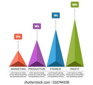 Pyramid Chart Vector that you can use in ascending order for data visualization. Download this template and put your own text.