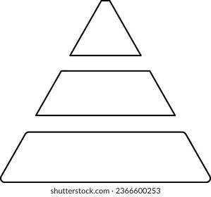 Pyramid Charts Icon Vector Image and Illustration