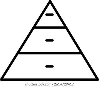 Pyramid Charts Line Vector Icon Design