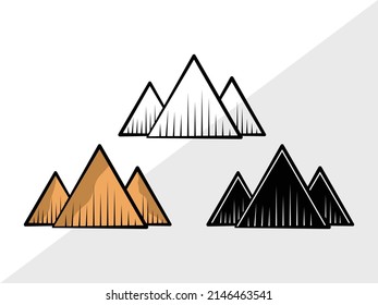 Pyramid Clipart Printable Vector Illustration