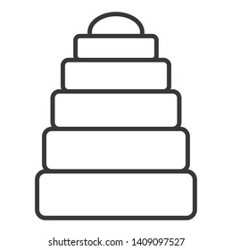 pyramid of colors toy entertainment icon