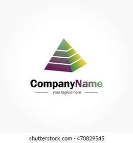 pyramid company logo vector
