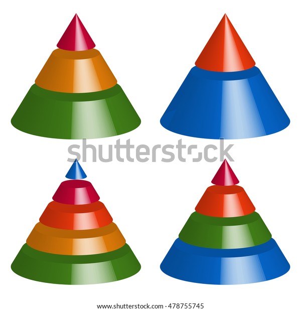 Pyramid Cone Charts 3254 Levels Multilevel Stock Vector (Royalty Free ...