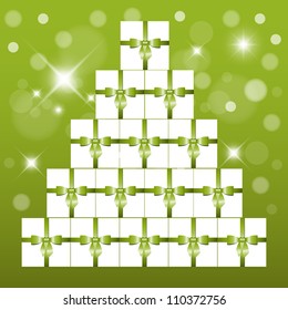 pyramid consisting of gifts