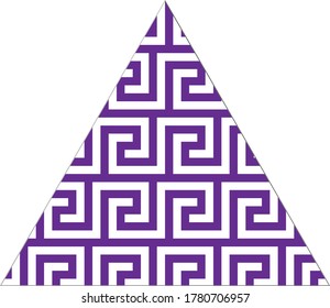 Pyramid covered with hieroglyphs all over the surface. Symbol of ancient Egypt.