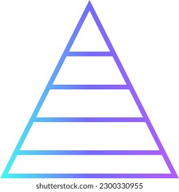 Pyramid Data analysis icon with blue duotone style. pyramid, chart, diagram, graph, growth, triangle, data, report. Vector illustration