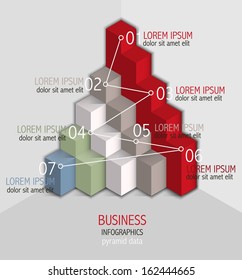 Pyramid data to demonstrate your indicators, the best solution for business, website design element