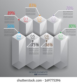 Pyramid data to demonstrate your indicators, the best solution for business, website design element