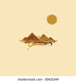 Pyramid in desert