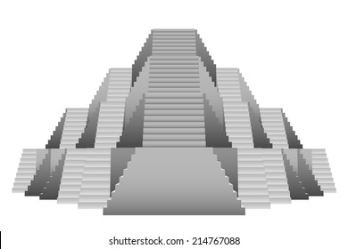 pyramid design construction front view vector illustration