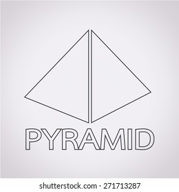 Pyramid design icon
