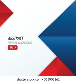 pyramid design template 2 color Red and Blue Color