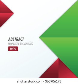 pyramid design template 2 color  red and green color