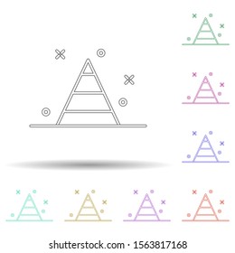 pyramid diagram colored icon. Element of colored business chart icon for mobile concept and web apps. Colored pyramid diagram icon can be used for web and mobile on white background