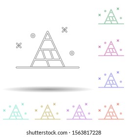 pyramid diagram colored icon. Element of colored business chart icon for mobile concept and web apps. Colored pyramid diagram icon can be used for web and mobile on white background