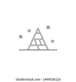 pyramid diagram icon. Element of business charts for mobile concept and web apps icon. Outline, thin line icon for website design and development, app development