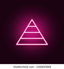 pyramid diagram icon. Elements of web in neon style icons. Simple icon for websites, web design, mobile app, info graphics