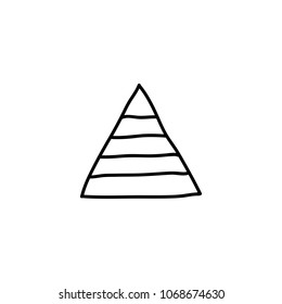 pyramid doodle icon