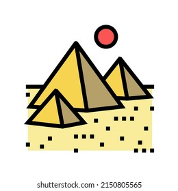 pyramid egypt construction color icon vector. pyramid egypt construction sign. isolated symbol illustration