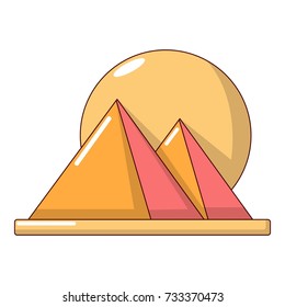 Pyramid egypt icon. Cartoon illustration of pyramid egypt vector icon for web
