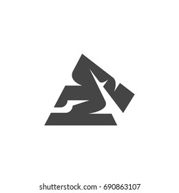 Pyramid of Egypt icon on white background. Pyramid of Egypt vector logo illustration isolated sign symbol. Modern pictogram for web graphics