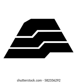 pyramid emblem infographic icon