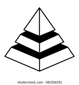 pyramid emblem infographic icon