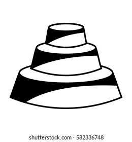 pyramid emblem infographic icon