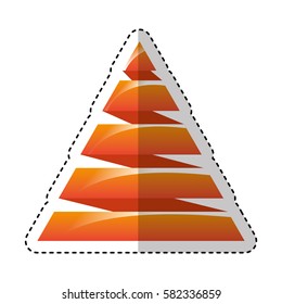 pyramid emblem infographic icon