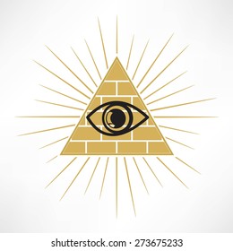 Pyramid Eye Stock Vector (Royalty Free) 273675233 | Shutterstock