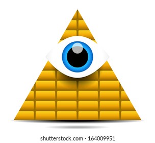 Pyramid With Eye / freemasonry, all seeing eye