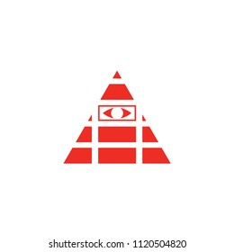 pyramid eye icon vector sign