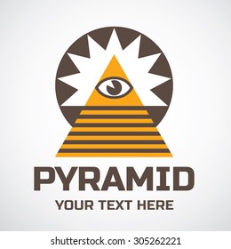 Pyramid Eye Providence Logo Template Stock Vector (Royalty Free) 305262221