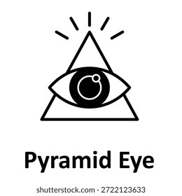  Pyramid Eye Vektor Symbol, das leicht ändern oder bearbeiten kann
