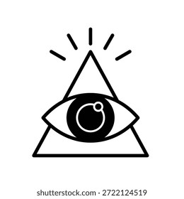  Pyramid Eye Vektor Symbol, das leicht ändern oder bearbeiten kann
