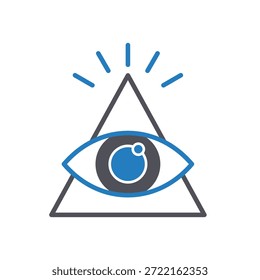  Pyramid Eye Vektor Symbol, das leicht ändern oder bearbeiten kann
