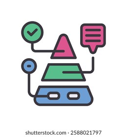 pyramid filled color icon. vector icon for your website, mobile, presentation, and logo design.