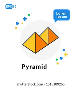 Pyramid Flat icon. Used For web, logo, mobile app, User Interface
