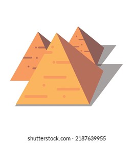 Pyramid flat vector illustration. Egypt pyramids 